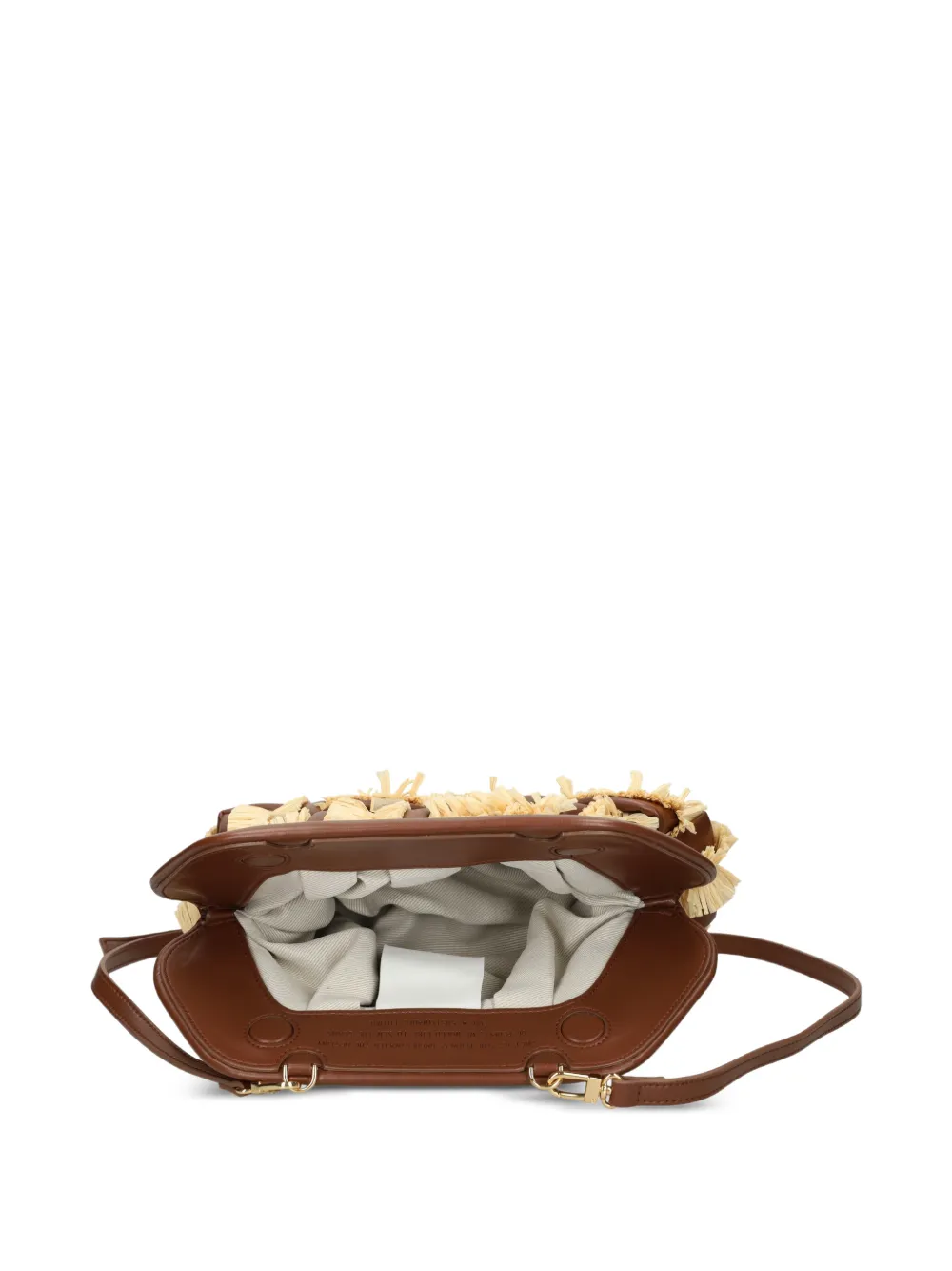 Raffia Satchel Crossbody Bag