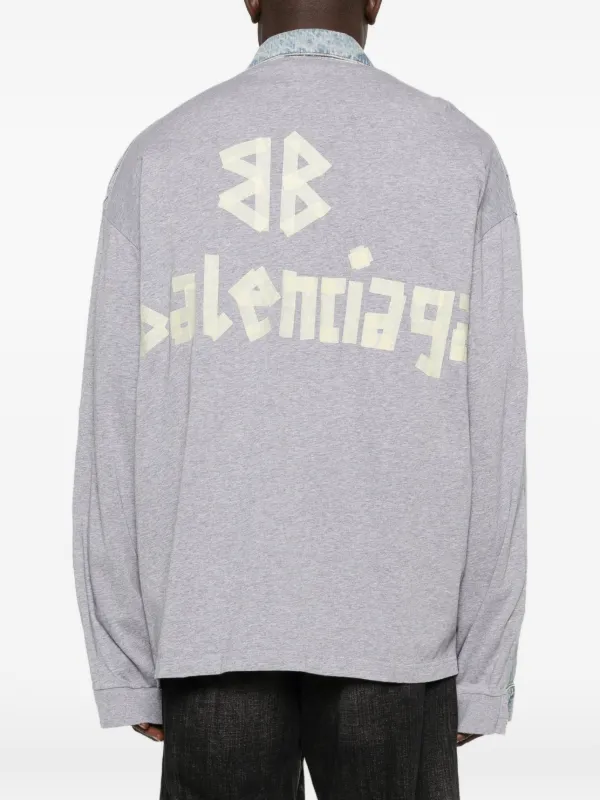 Balenciaga ロゴ デニムジャケット | ブルー | FARFETCH JP