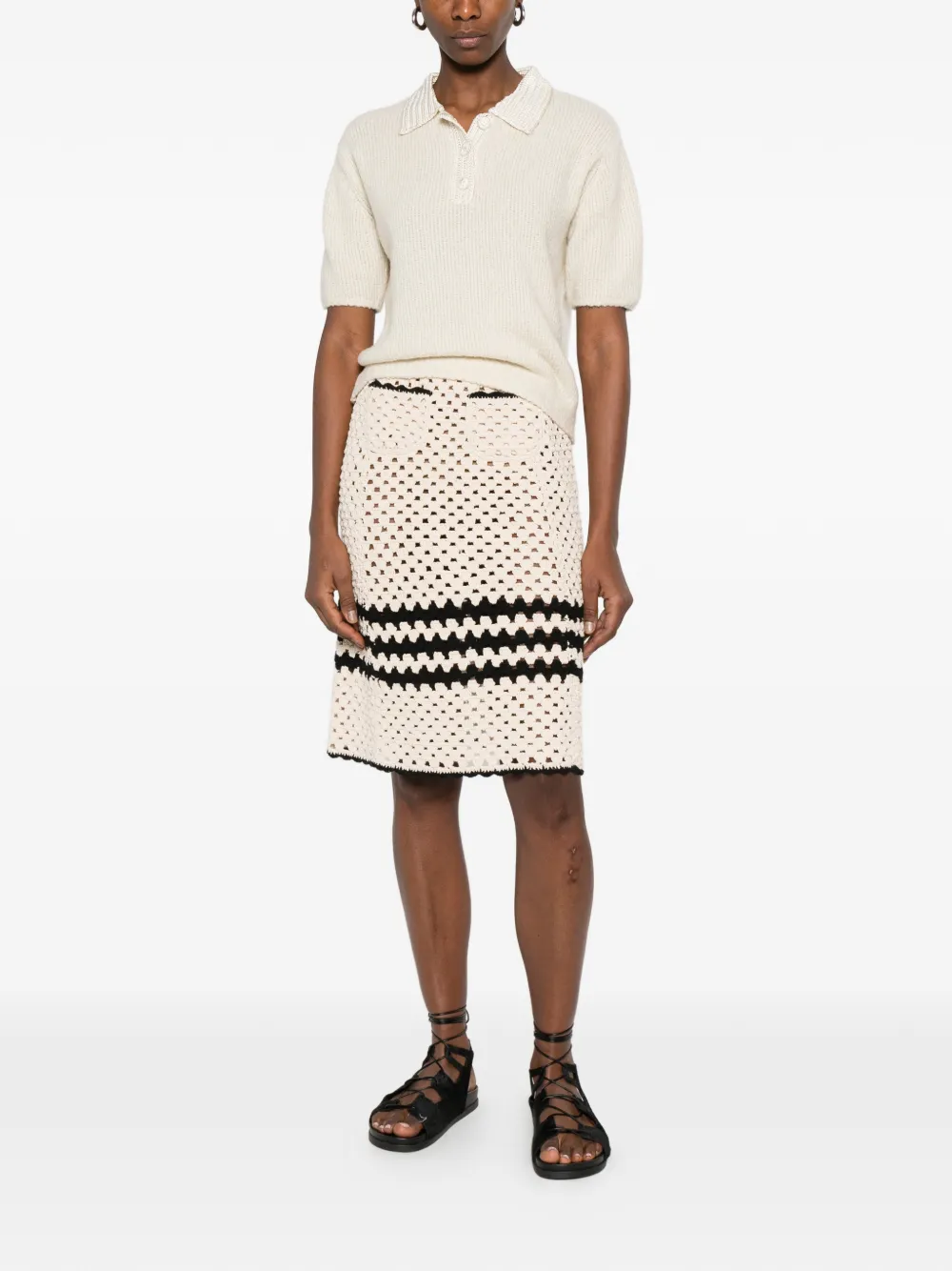  Forte Forte Cashmere Polo Top - Neutrals 