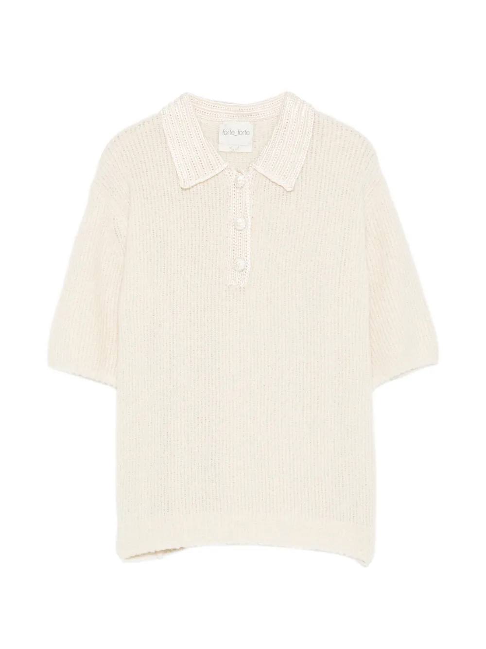 Forte Forte cashmere polo top - Toni neutri