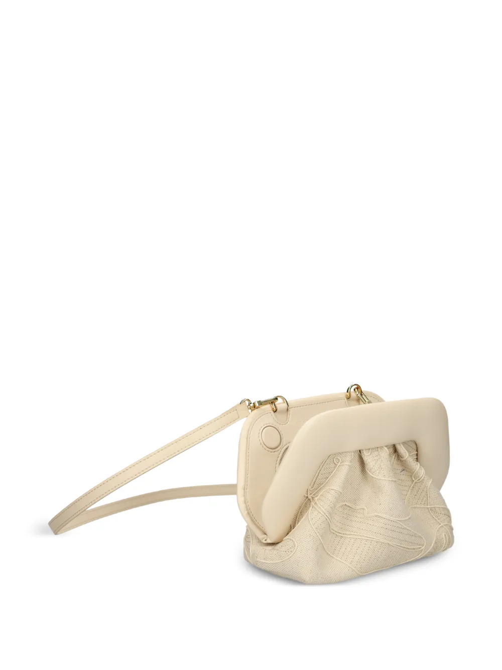  Themoirè Floral-embroidered Top-handle Crossbody Bag - Neutrals 