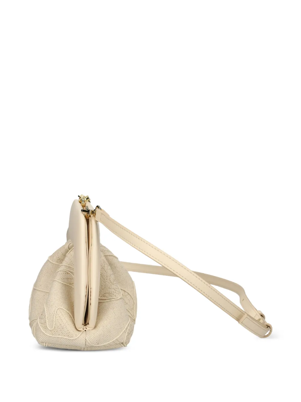  Themoirè Floral-embroidered Top-handle Crossbody Bag - Neutrals 