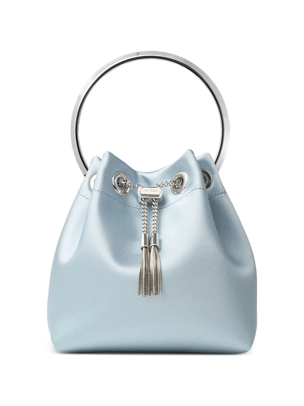 Jimmy Choo ring handle tassel bon bon shoulder bag - Blue
