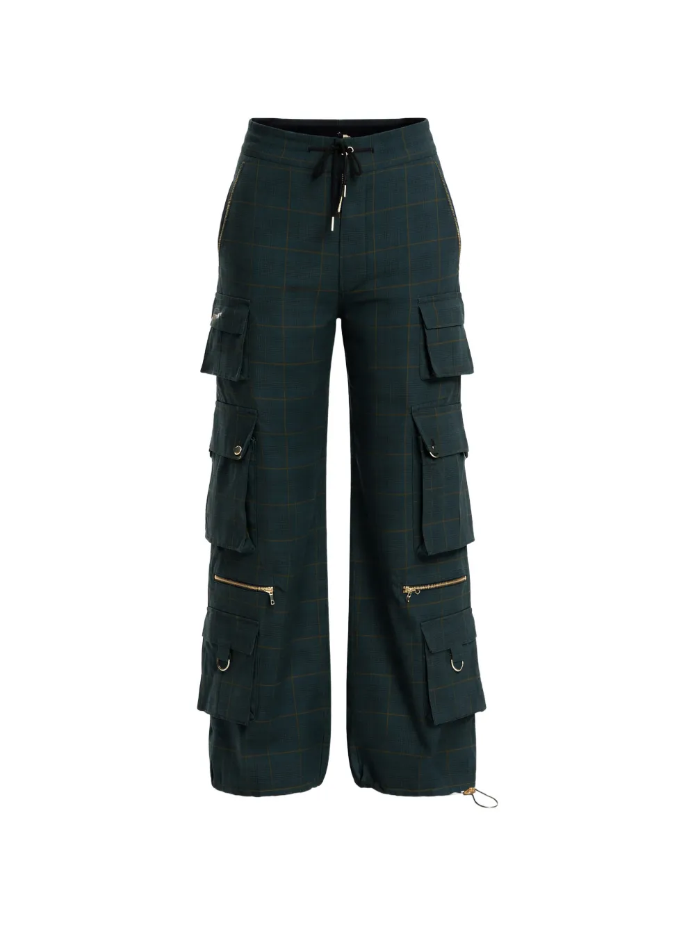 Cynthia Rowley plaid cargo trousers - Verde