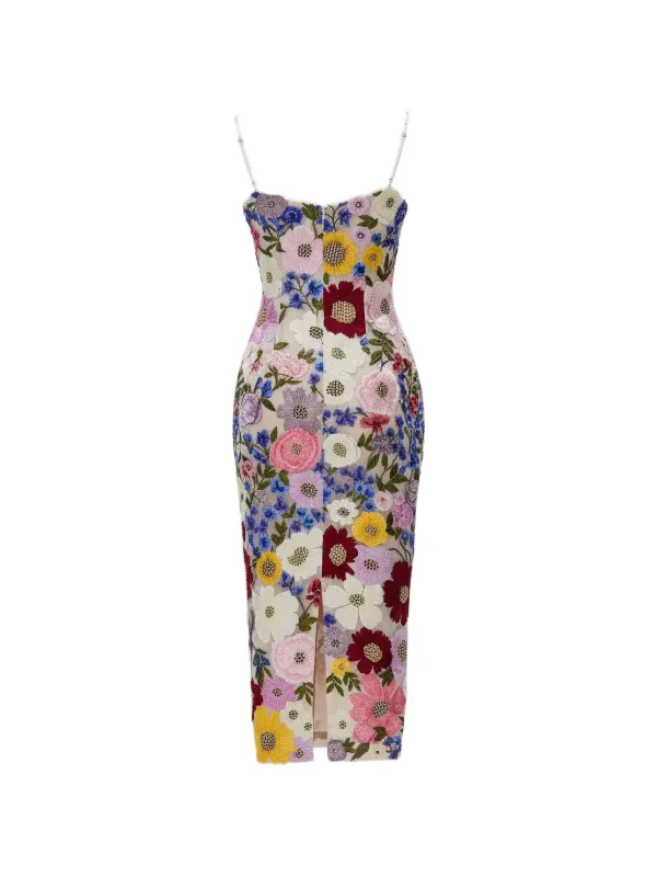 Rachel Gilbert Nya Floral Midi Dress | Neutrals | FARFETCH