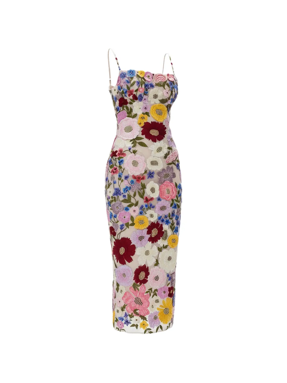 Rachel Gilbert Nya floral midi dress - Toni neutri