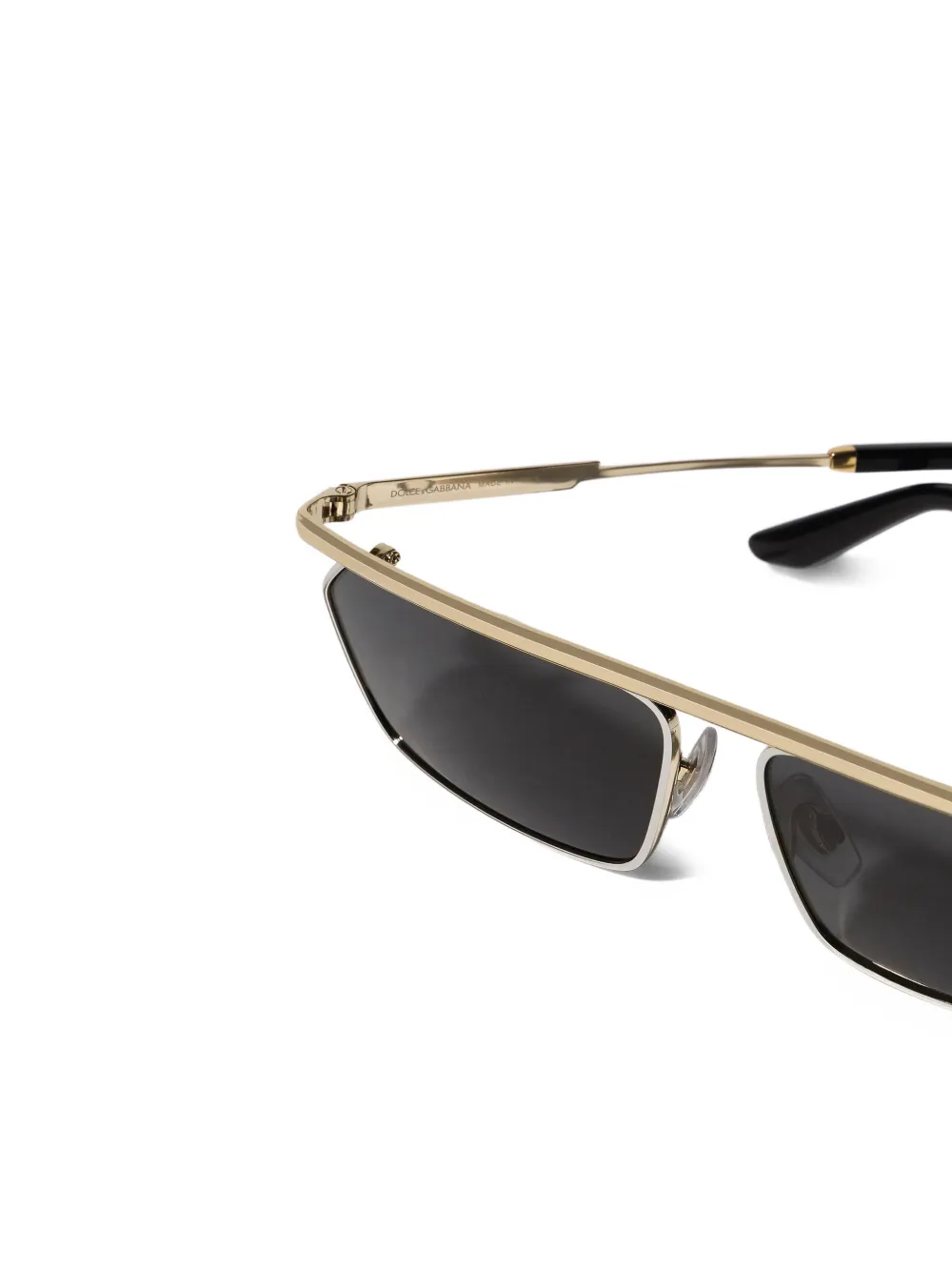 Dolce & Gabbana Eyewear Zonnebril met vierkant metalen montuur Goud