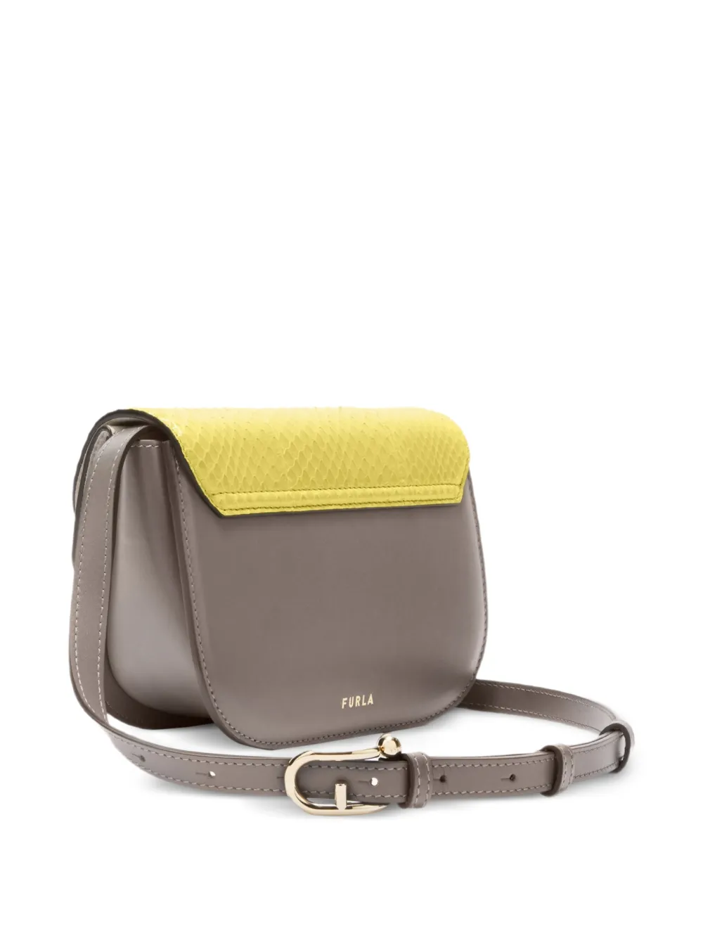 Furla Sfera mini-tas met gesp Geel