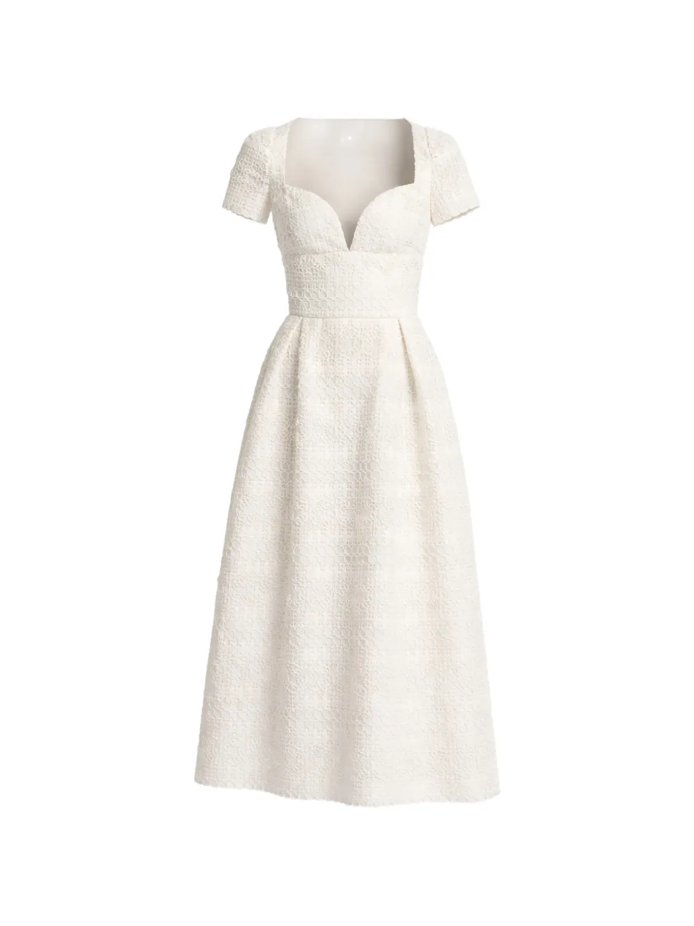 Elie Saab macramé midi dress - Bianco