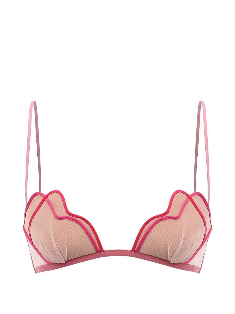 Nensi Dojaka shell-detail bra - Toni neutri