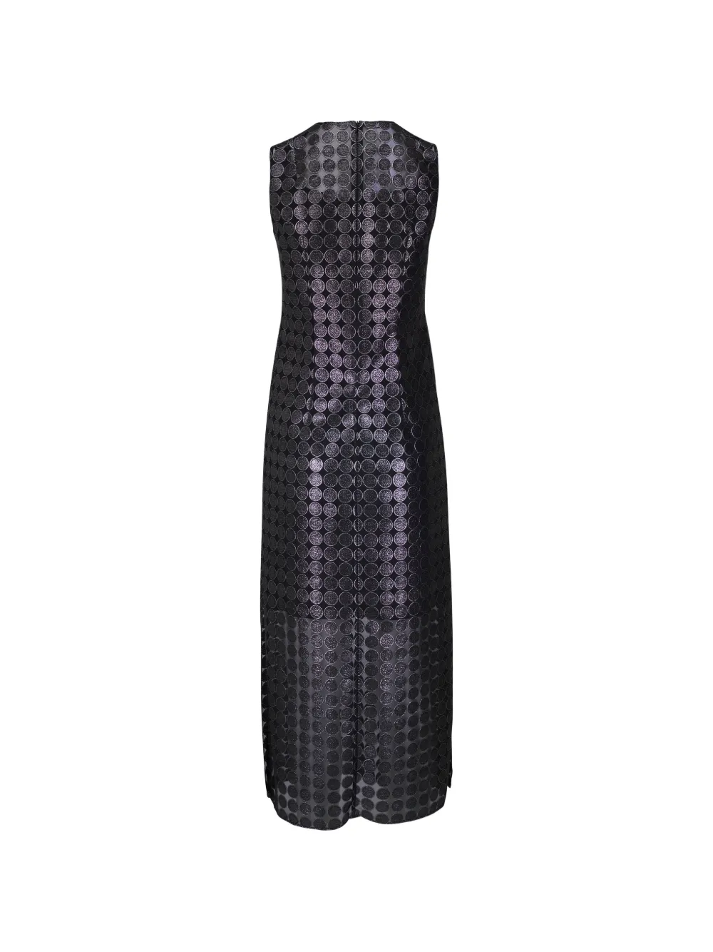  Akris Punto Circular-pattern Sleeveless Midi Dress - Black 