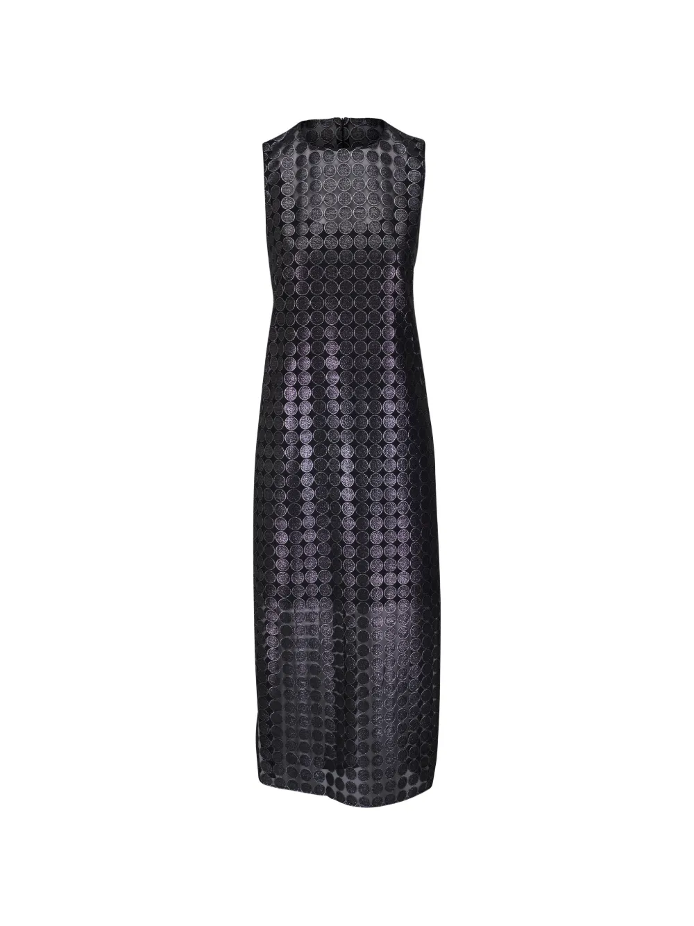 Akris Punto circular-pattern sleeveless midi dress - Nero