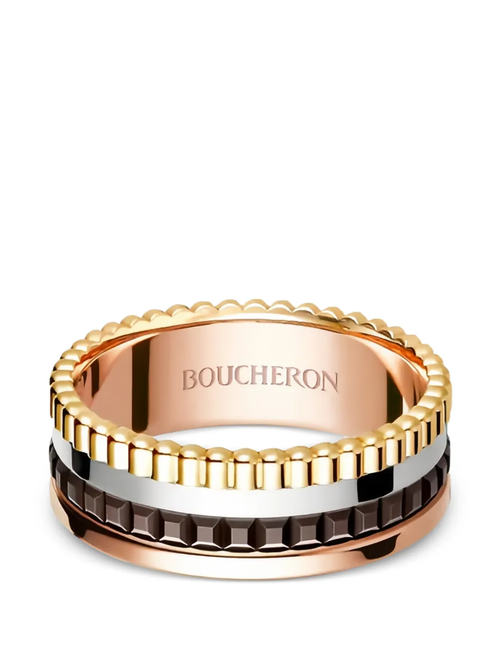 Quatre Classique three gold-tone ring