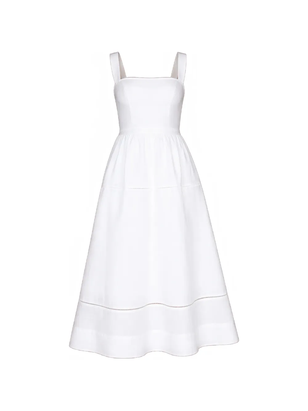Reformation Petites Everett square-neck midi dress - Bianco