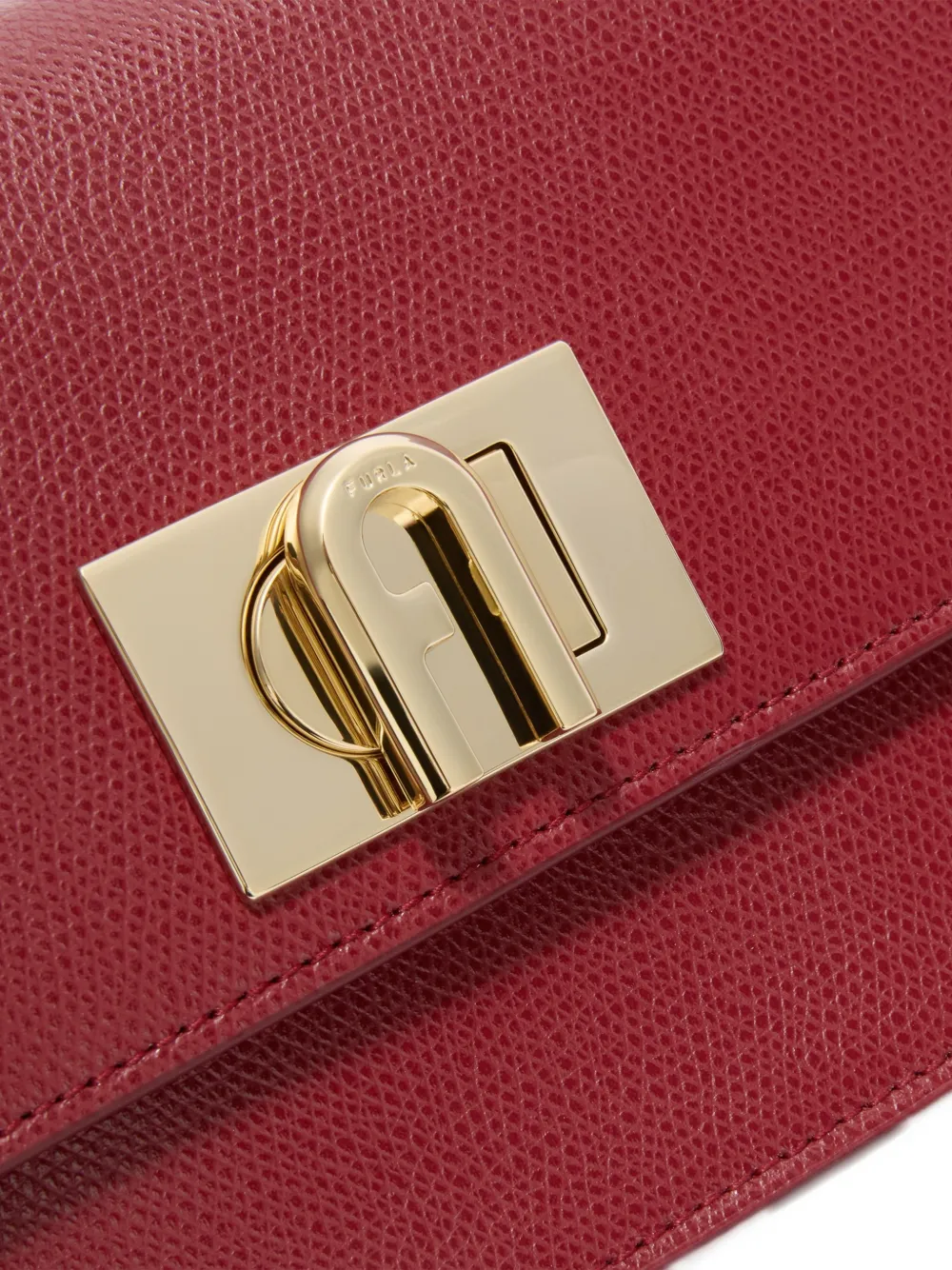 Furla 1927 kleine bewerkte crossbodytas met boog-logo Rood