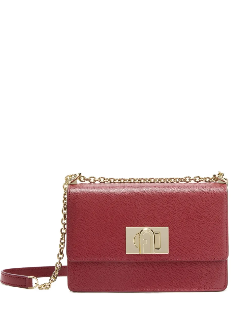 Furla mini 1927 Arch-logo grained crossbody bag - Rosso