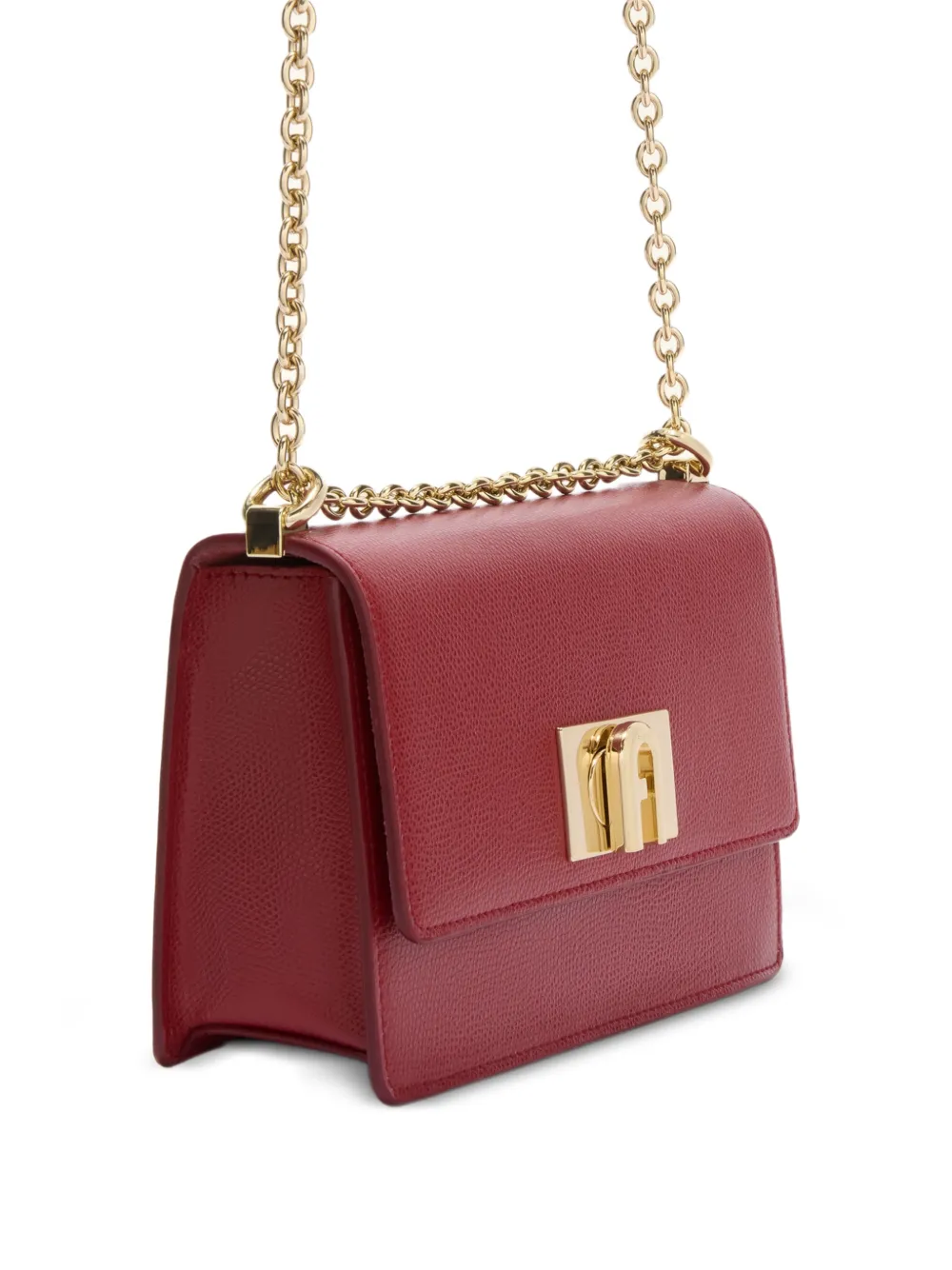  Furla Mini 1927 Arch-logo Grained Crossbody Bag - Red 