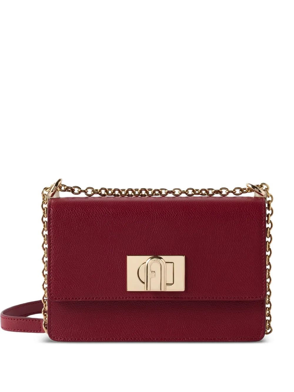Furla mini 1927 Arch-logo grained crossbody bag - Red