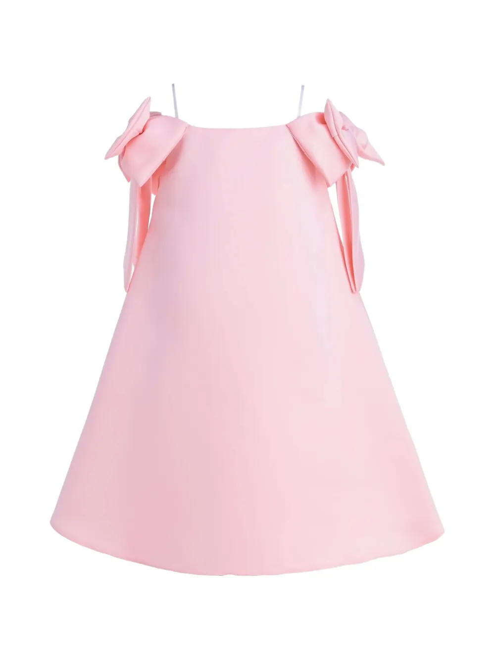 Tulleen Luneta bow off-shoulder A-line dress - Rosa