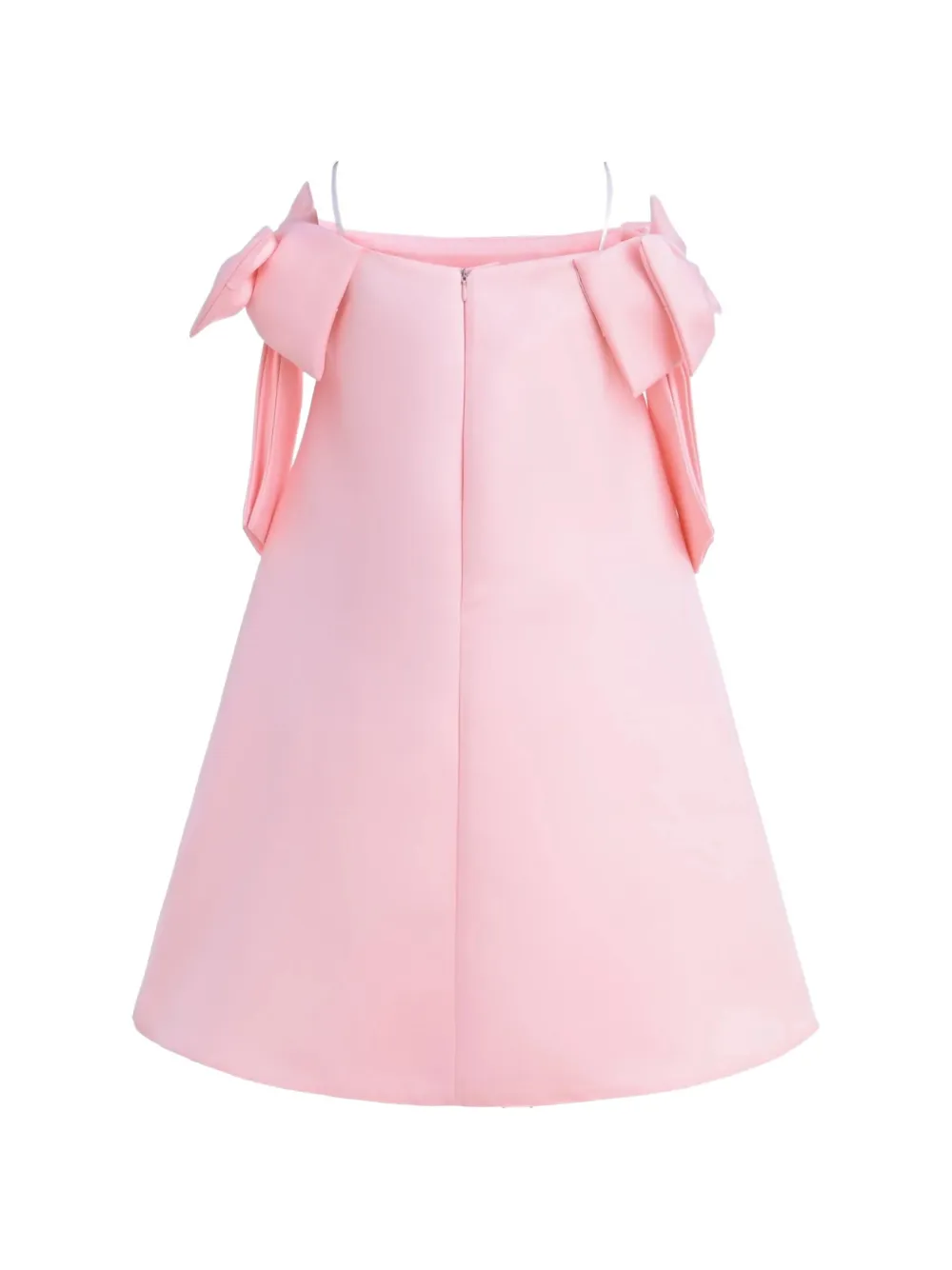  Tulleen Luneta Bow Off-shoulder A-line Dress - Pink 