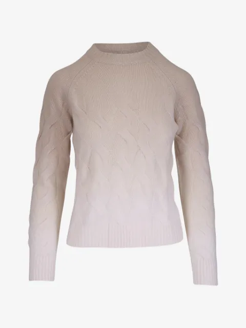Kinross Cashmere cable-knit gradient sweater