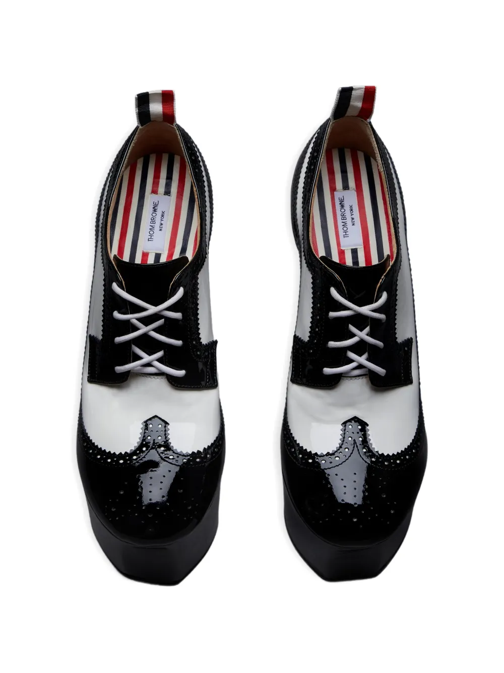 Thom Browne Brogue pumps met plateauzool Zwart
