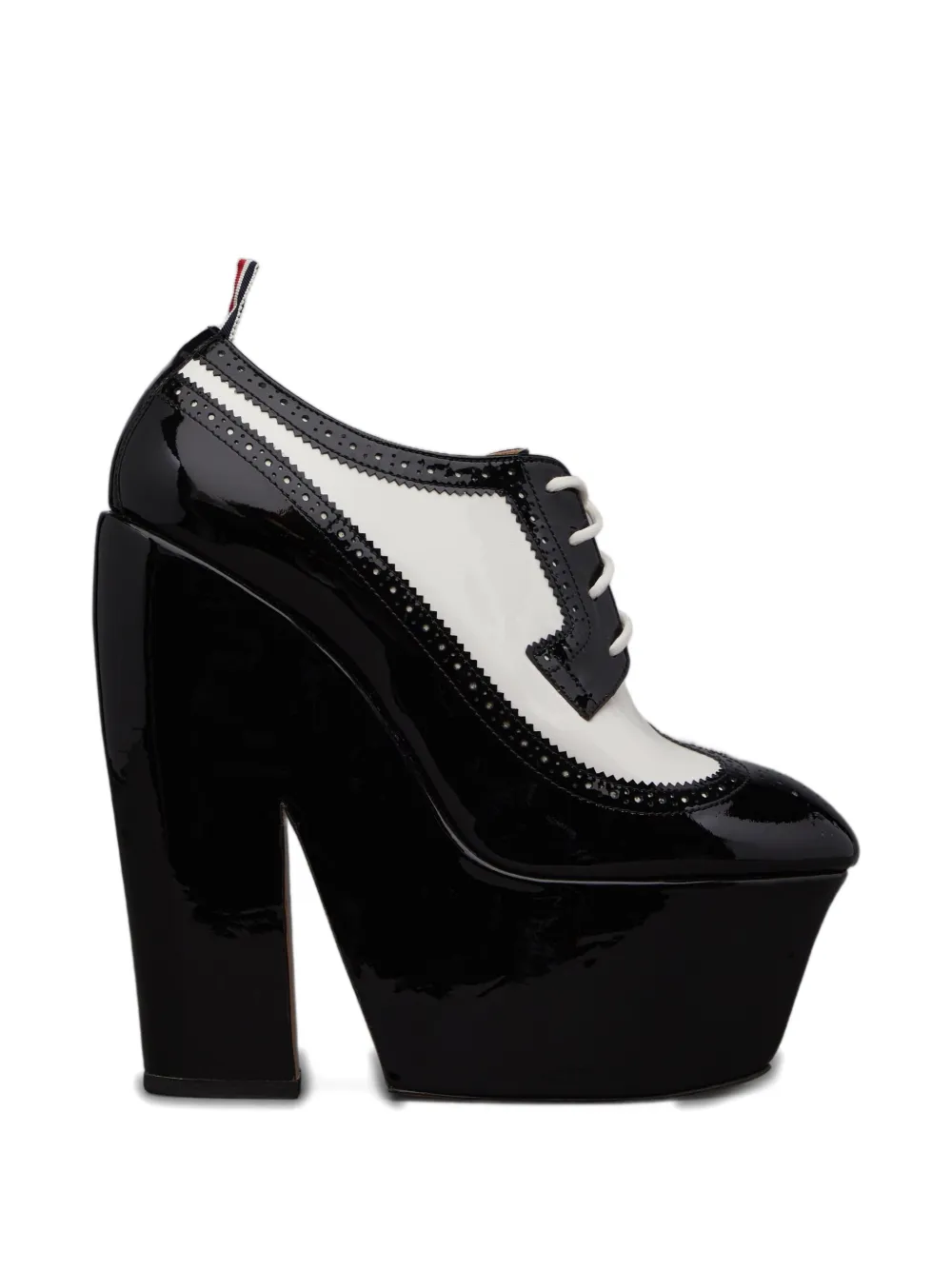 Thom Browne brogue platform heeled pumps - Nero
