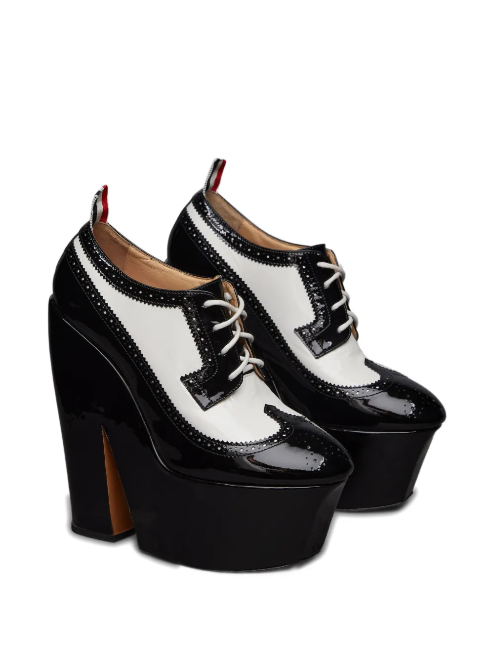 Thom Browne Brogue pumps met plateauzool Zwart