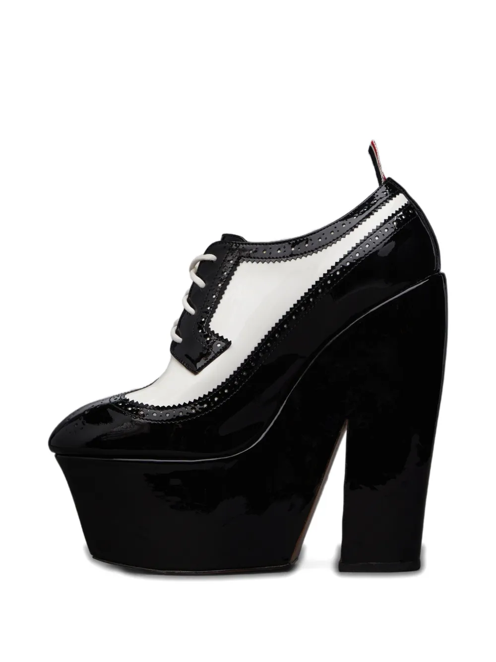 Thom Browne Brogue pumps met plateauzool Zwart