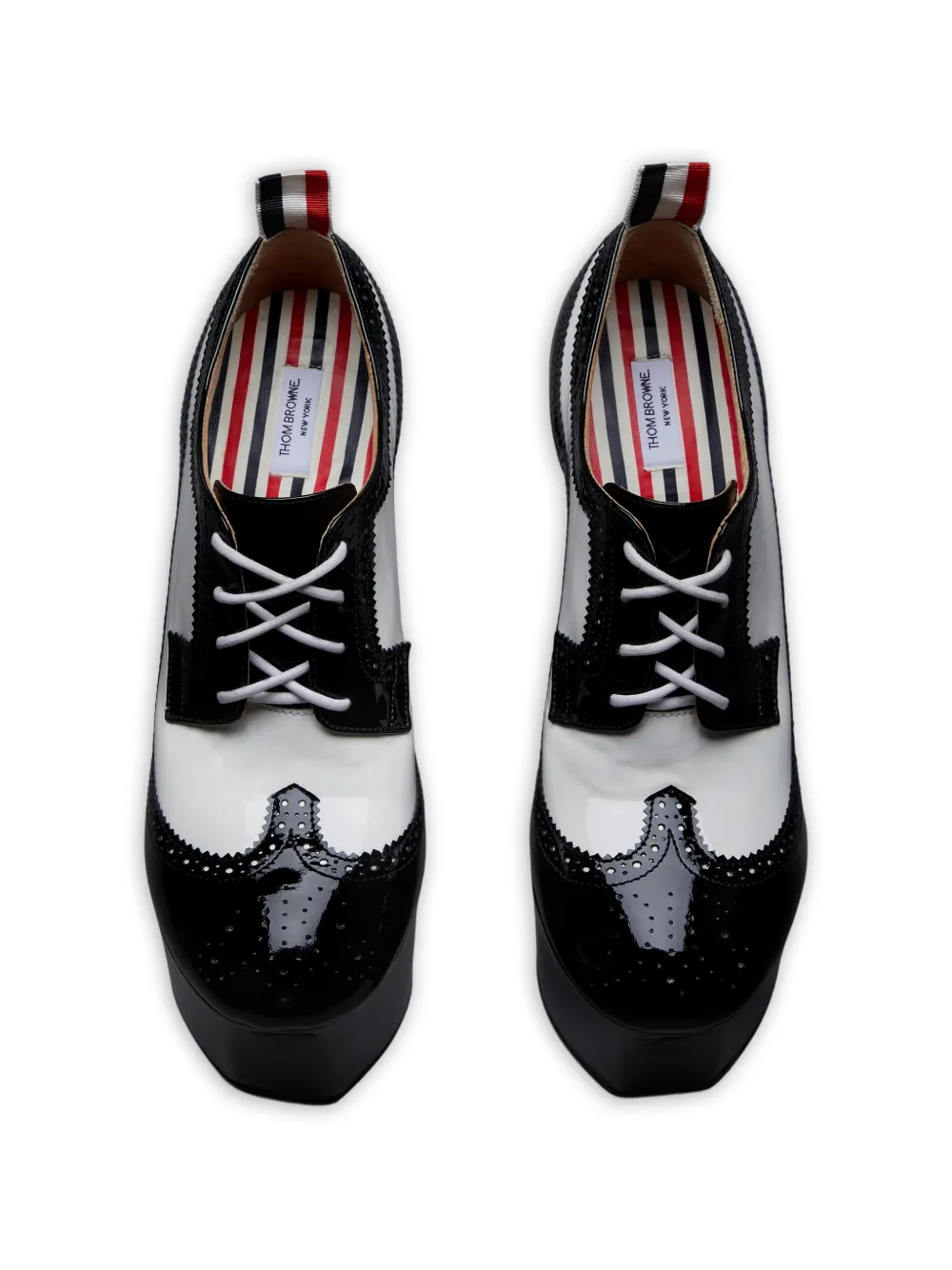  Thom Browne Brogue Platform Heeled Pumps - Black 