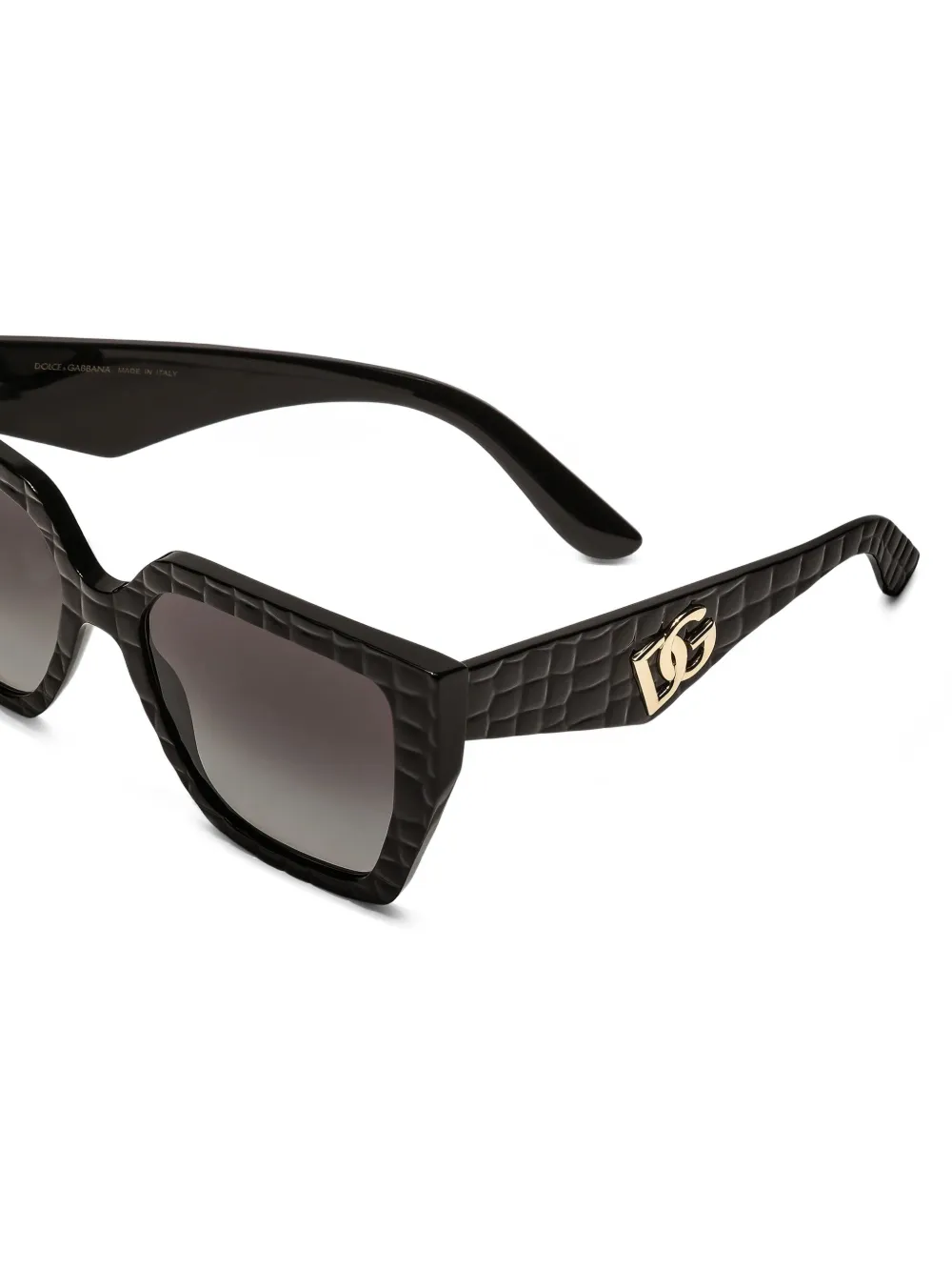 Dolce & Gabbana Eyewear DG Crossed zonnebril met vierkant montuur Zwart