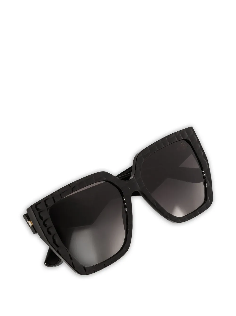 Dolce & Gabbana Eyewear DG Crossed zonnebril met vierkant montuur Zwart