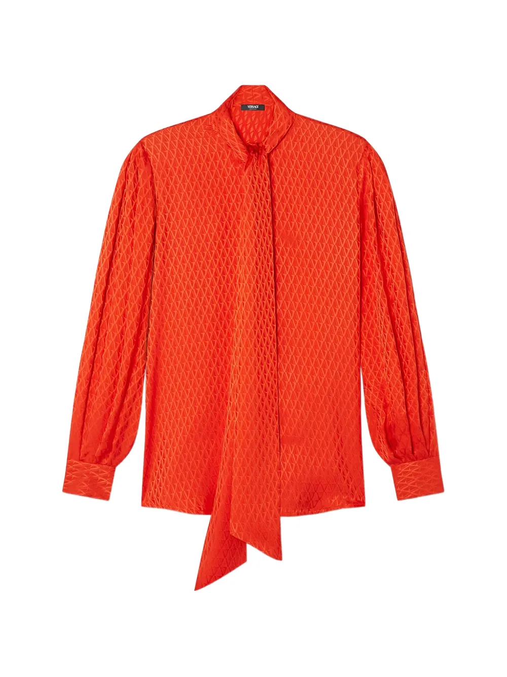 Versace V all-over patterned shirt - Arancione