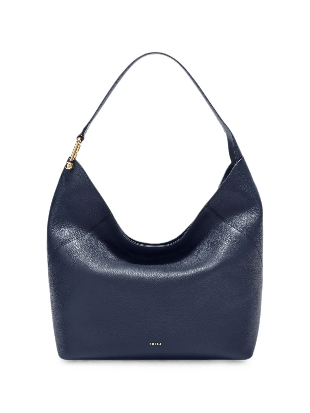 Furla large Lara textured shoulder bag - Blue