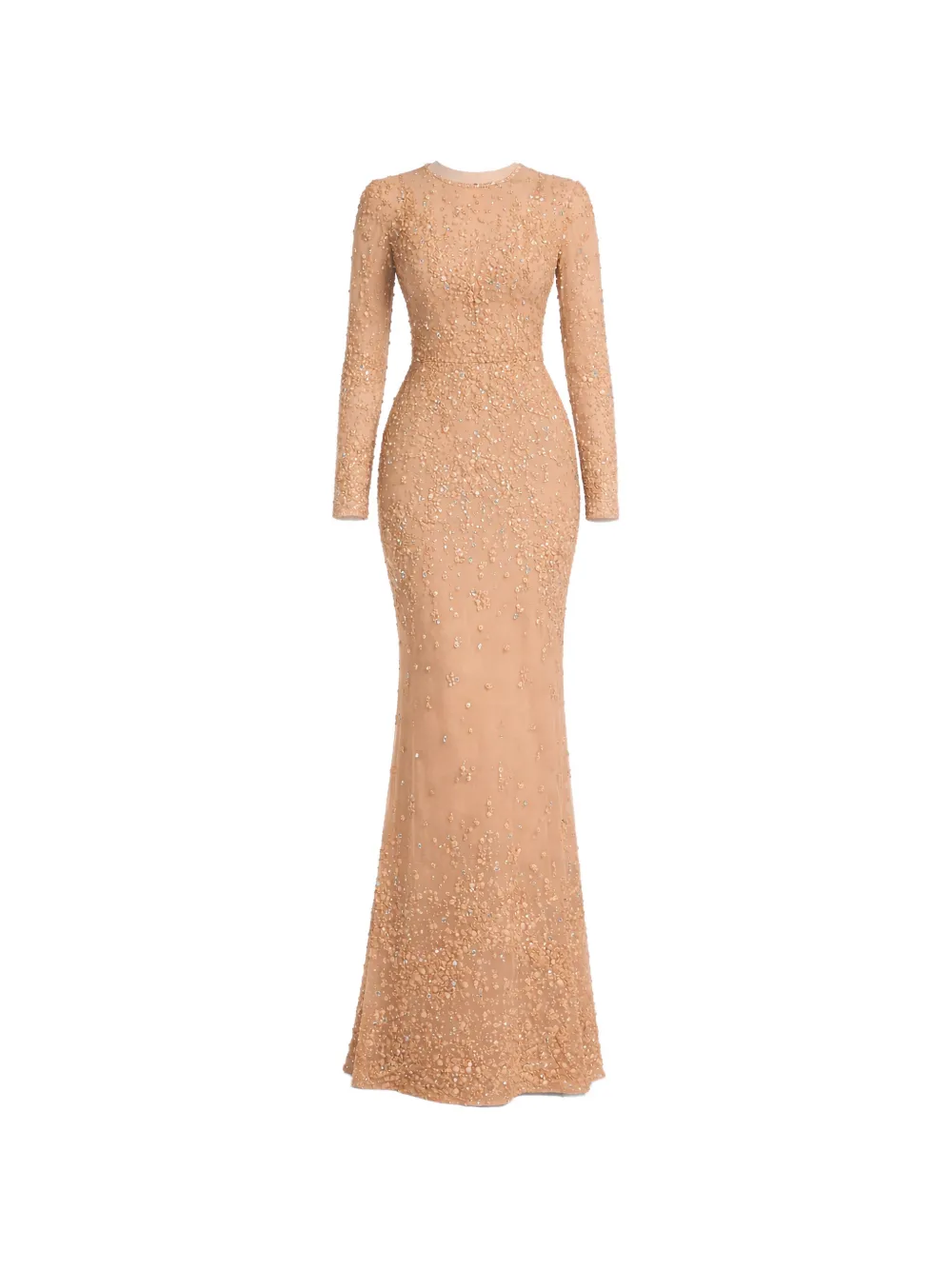 Elie Saab bead-embellished maxi dress - Toni neutri
