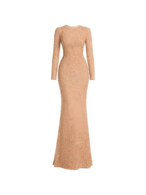 floor length prom dresses with long sleeves Ever-Pretty Plus Size Empire Waist A-Line V-Neck Holiday Dress with Long Lantern Sleeves main image 1