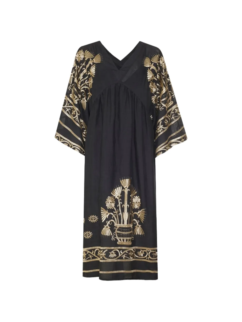 GREEK ARCHAIC KORI Crete dress - Nero