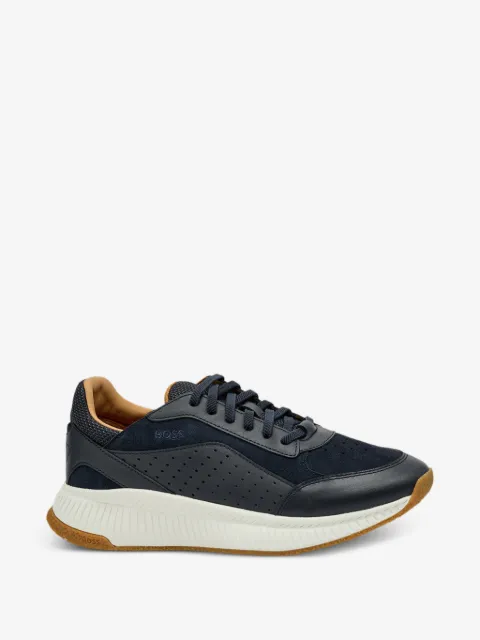 BOSS TTNM Evo trainers in leather and suede
