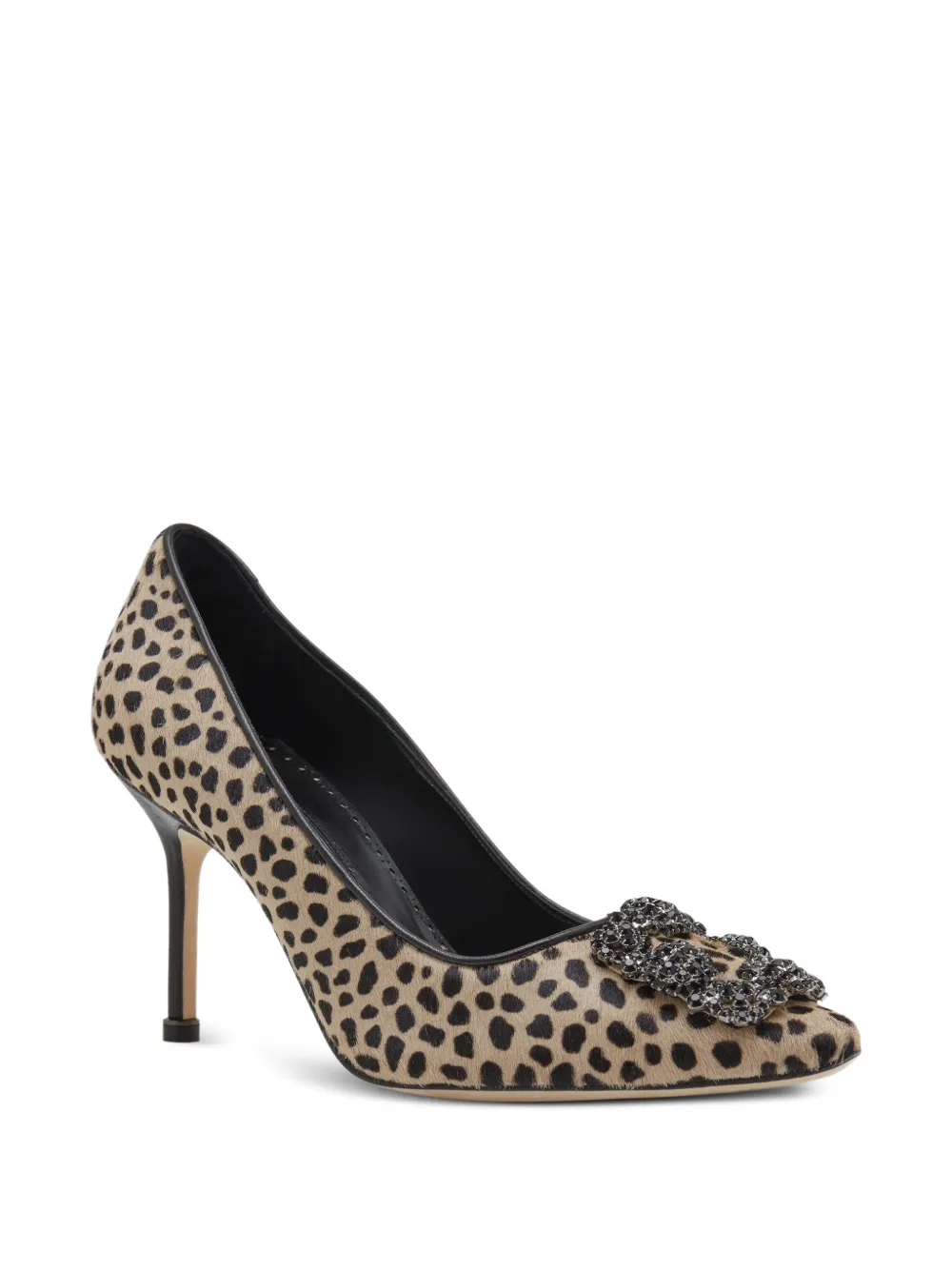 Manolo Blahnik Hangisi pumps met luipaardprint Bruin