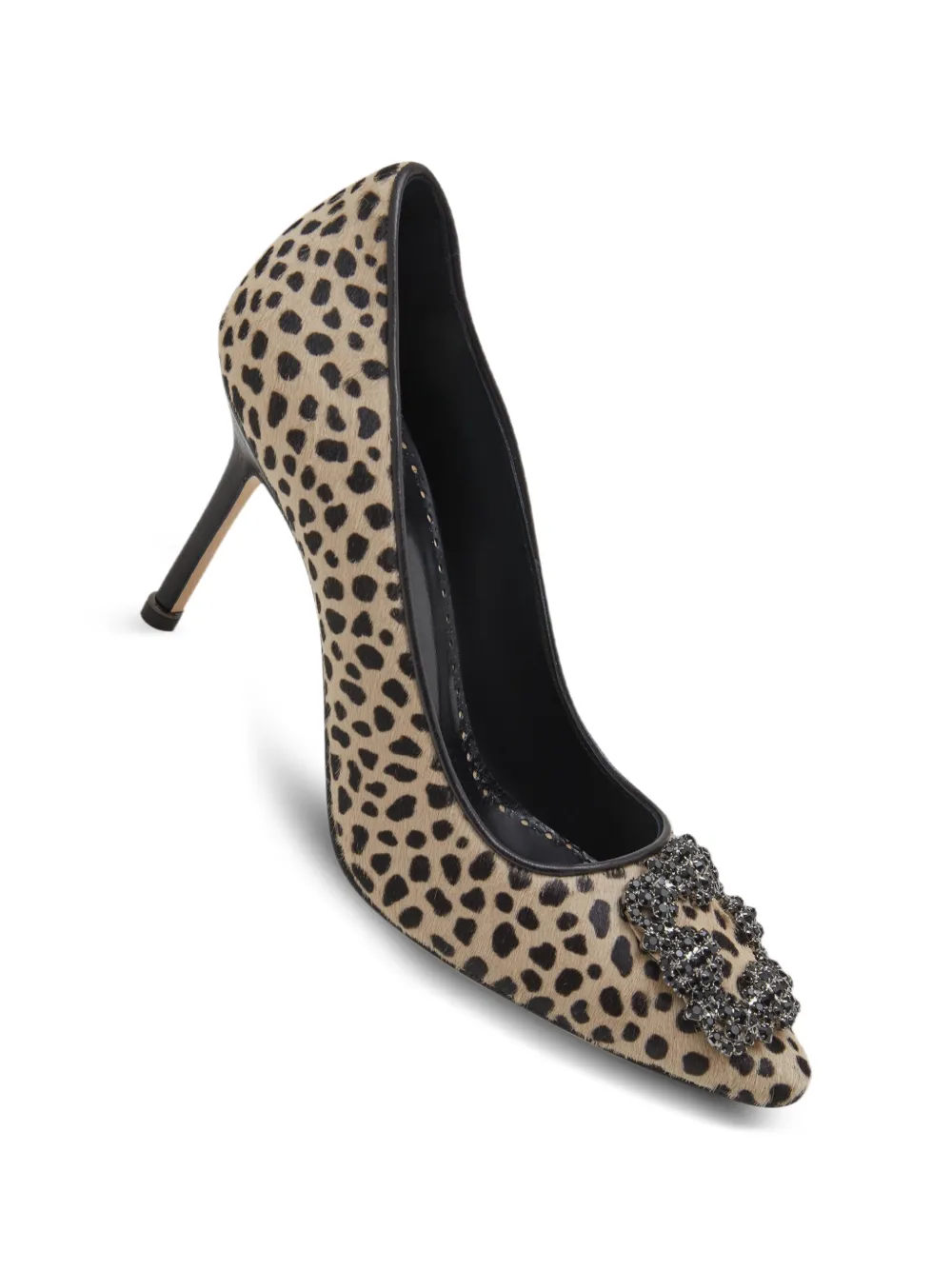 Manolo Blahnik Hangisi pumps met luipaardprint Bruin