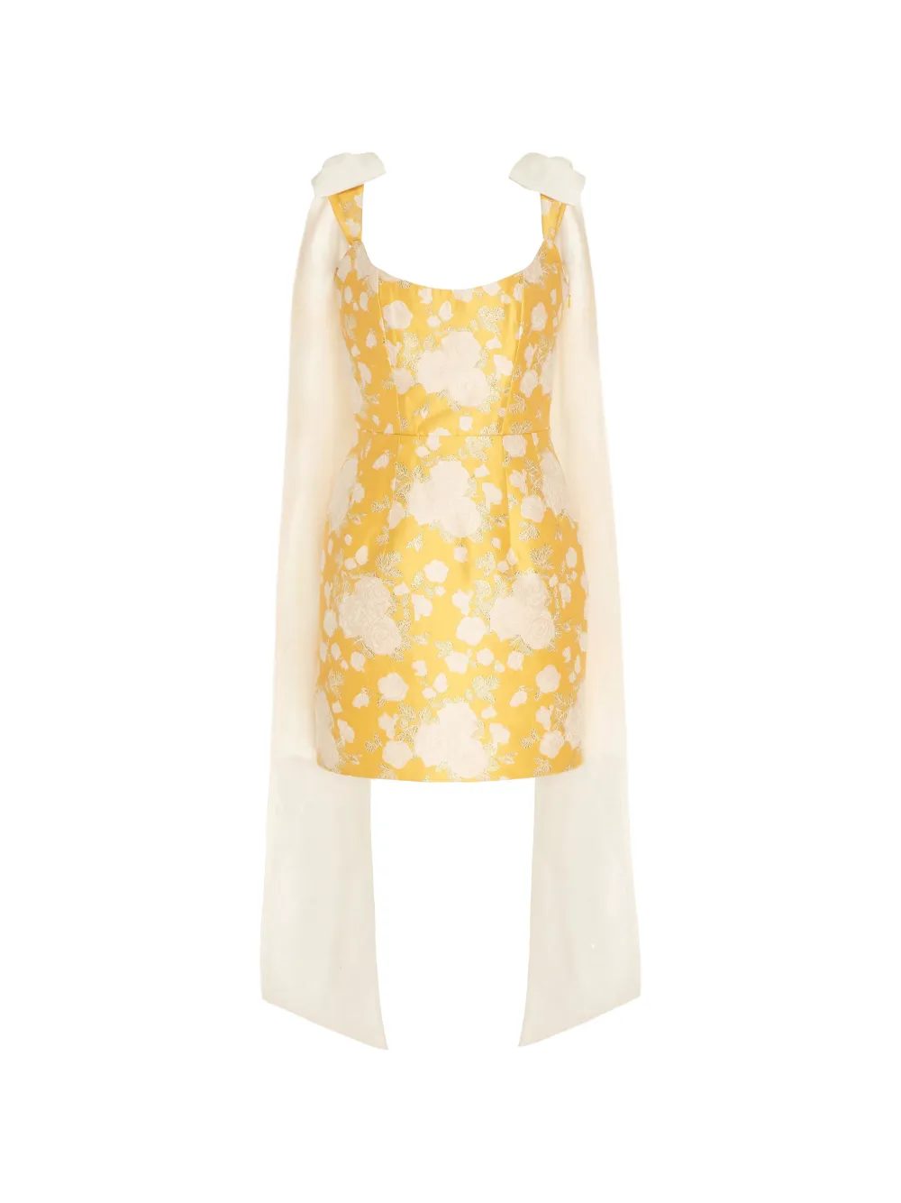 Markarian Celestia floral brocade mini dress - Giallo