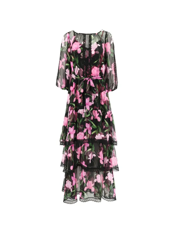 the christy midi dress Christy Floral A Line Midi Dress