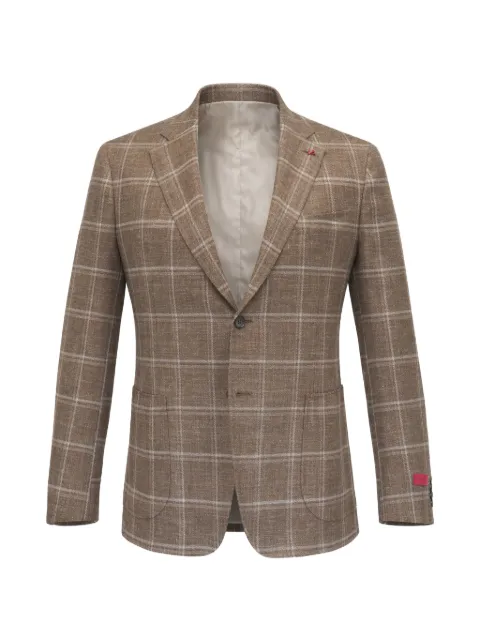 Isaia single-breasted plaid blazer
