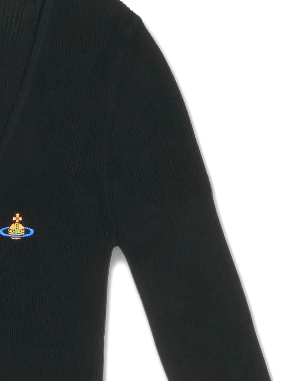 Vivienne Westwood Trui met geborduurd logo en V-hals Zwart