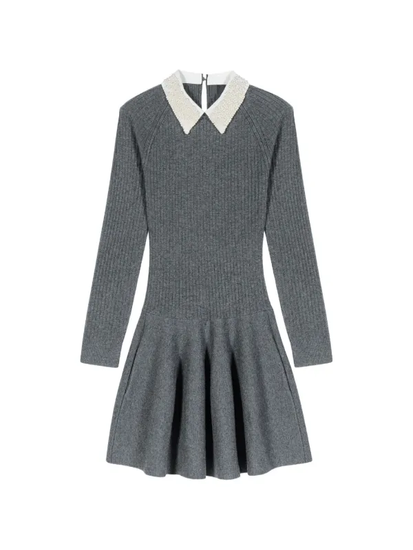 beaded knit dress Beaded Open-Knit Wool Dress  Ester Manas