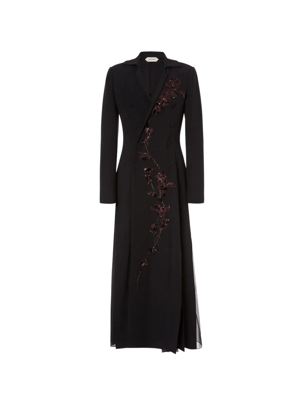 Alberta Ferretti sequin-embellished double-breasted maxi dress - Nero
