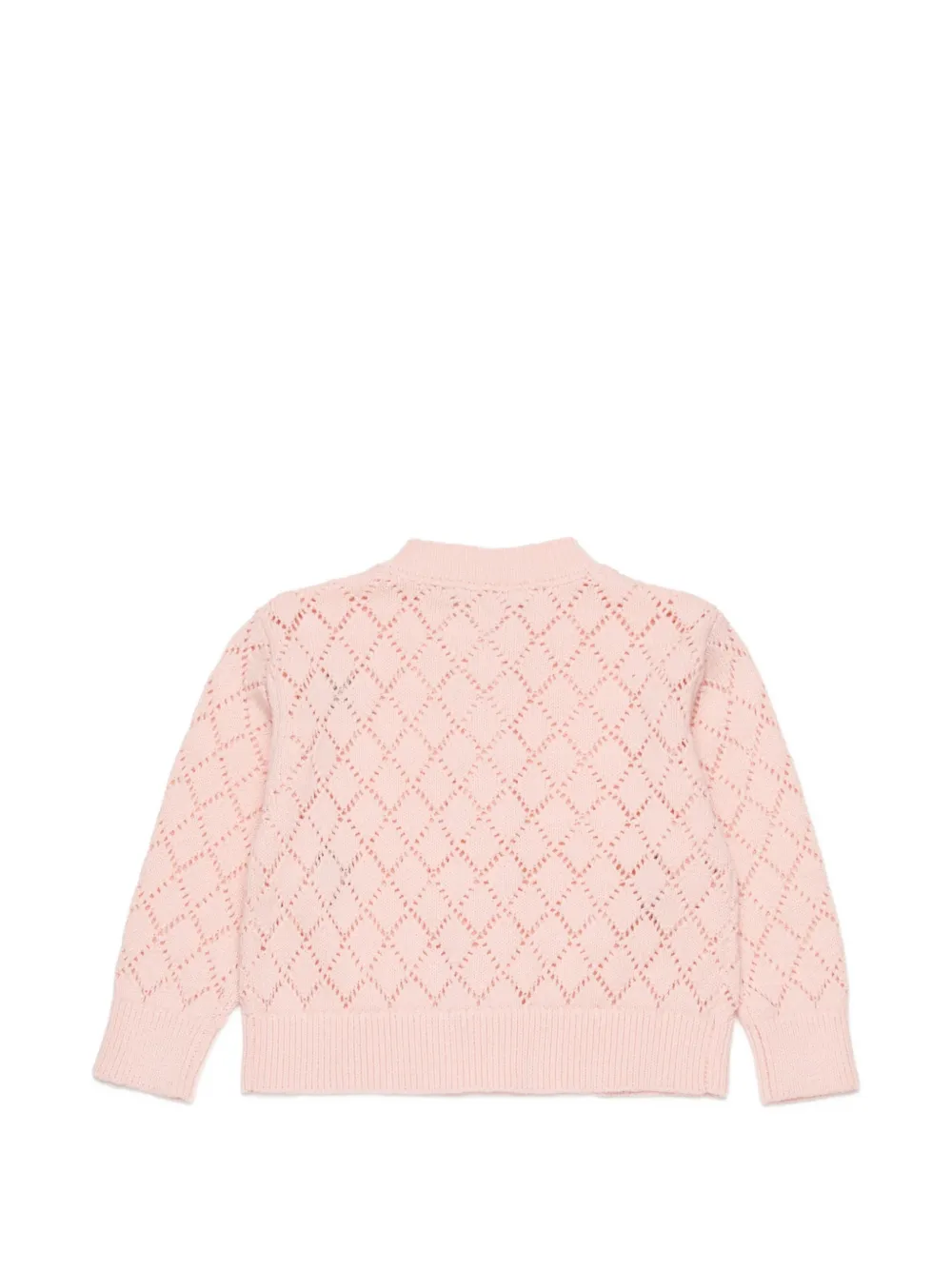 Marni Kids Opengewerkte vest met geborduurd detail Roze