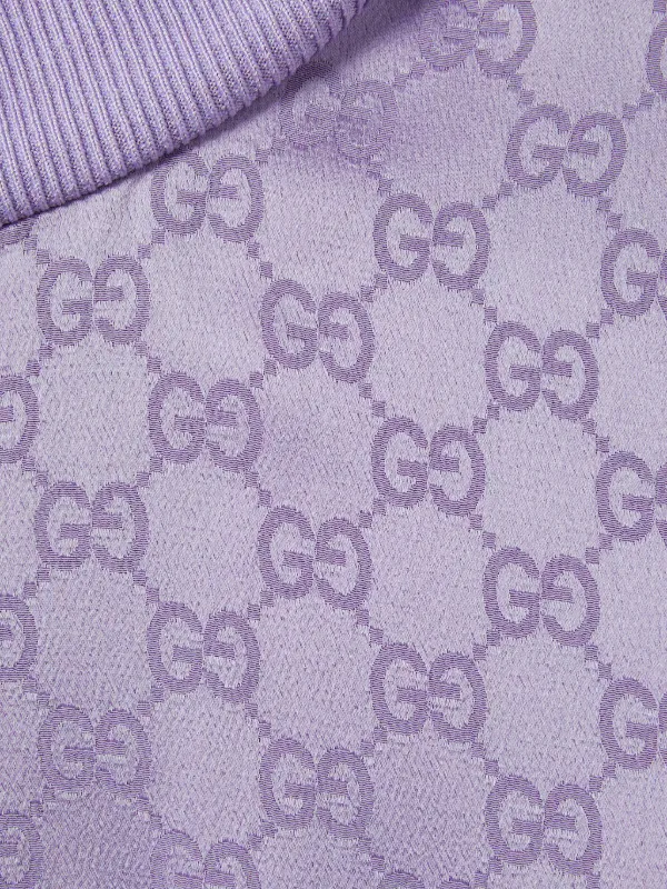 Gucci GG Jacquard Zip Jacket | Purple | FARFETCH