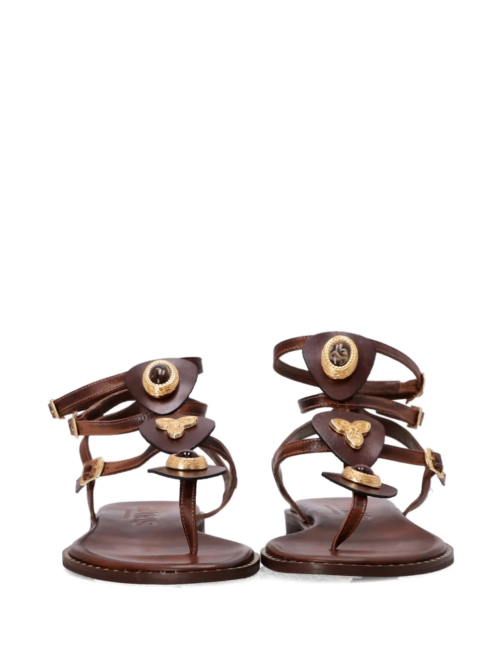 Kotris Sandals Alkyone sandalen met gesp Bruin