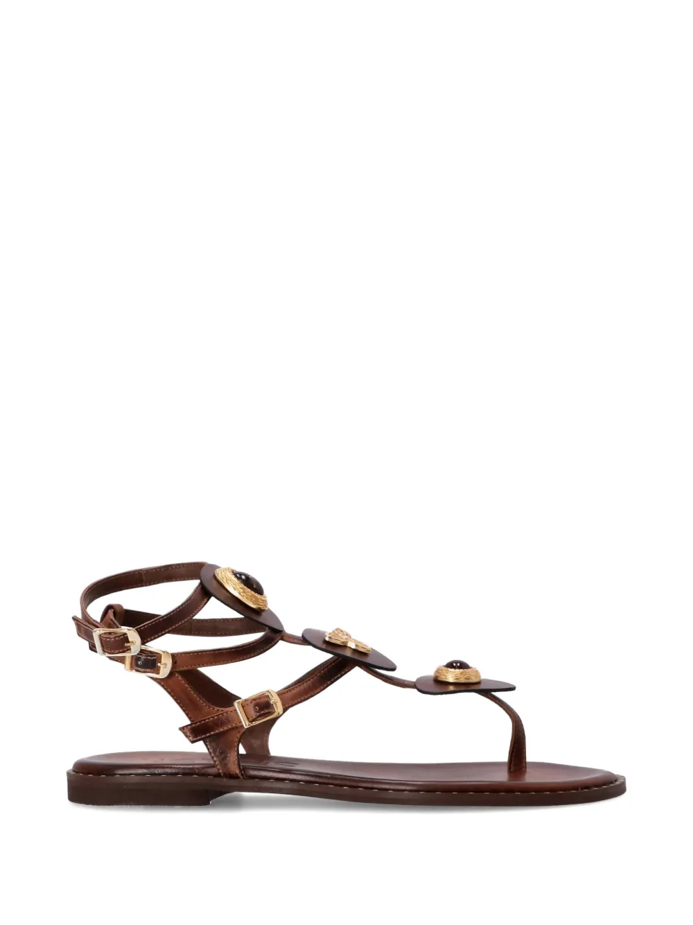 Kotris Sandals Alkyone sandalen met gesp Bruin